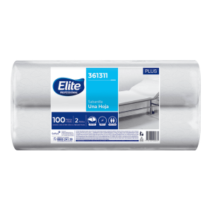 Sabanilla de papel Elite Plus blanca 34 gr, bolsa x 2 x 100 mts
