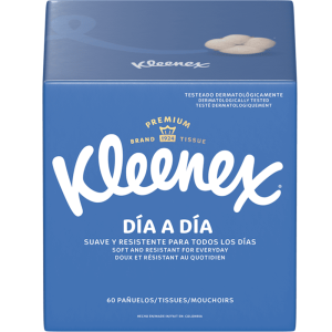 Pañuelo Facial Kleenex triple hoja, caja x 60 hjs