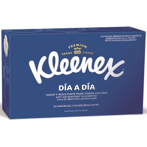 Pañuelo Facial Kleenex triple hoja, caja x 50 hjs