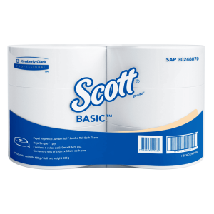 Papel Higiénico Scott Basic blanco, bolsa x 6 x 550 mts
