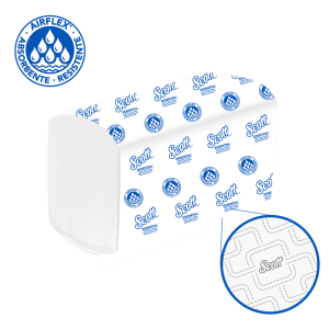 Papel Toalla interfoliado Scott Airflex (28 gr.), pqte x 150 hjs