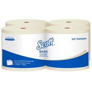 Papel Toalla Scott Airflex natural (20 gr.), bolsa x 4 x 400 mts