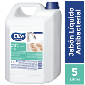 Jabón Líquido Antibacterial Elite, bidón x 5 lts