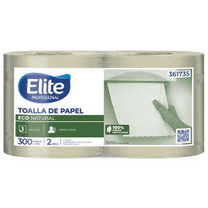 Papel Toalla Elite Plus natural (34 gr.), bolsa x 2 x 300 mts