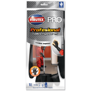 Par de guantes profesional Virutex Pro calibre 25, talla M.