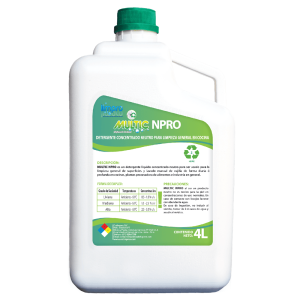 Bidón de detergente neutro lavavajillas Multic N Pro de 4 litros.
