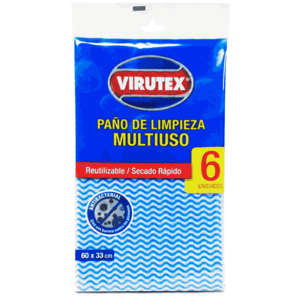 Paño multiuso Virutex bolsa de 6 unidades