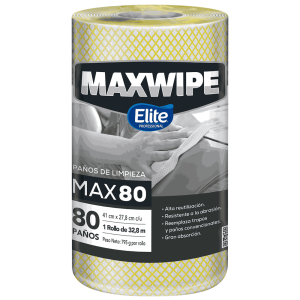 paños de limpieza Elite MaxWipe Max80 amarillo uso industrial