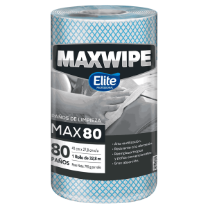 paños de limpieza Elite MaxWipe Max80 azul rollo 80 hjs